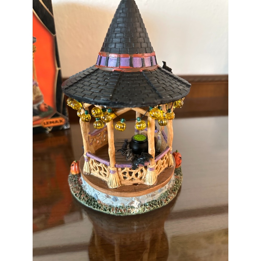 Lemax Spooky Town Halloween Village Accessory Witch Gazebo w/ Box - Picture 7 of 10
